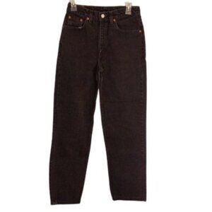 Levis 512 Womens 8 Reg M 29 x 28 Slim Fit Straight Leg Jeans Black 100% Cotton